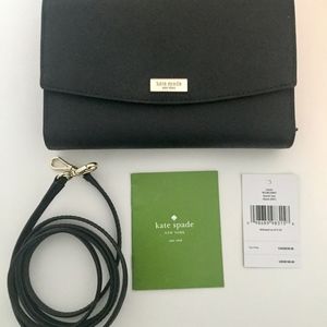 NWOT Kate Spade Winni Black Crossbody Wallet